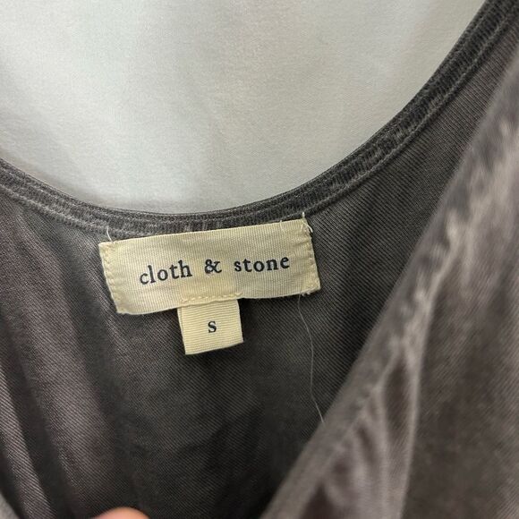 Cloth And Stone Anthropologie Gray Sleeveless Boho Jumpsuit Romper Rayon - Picture 6 of 7